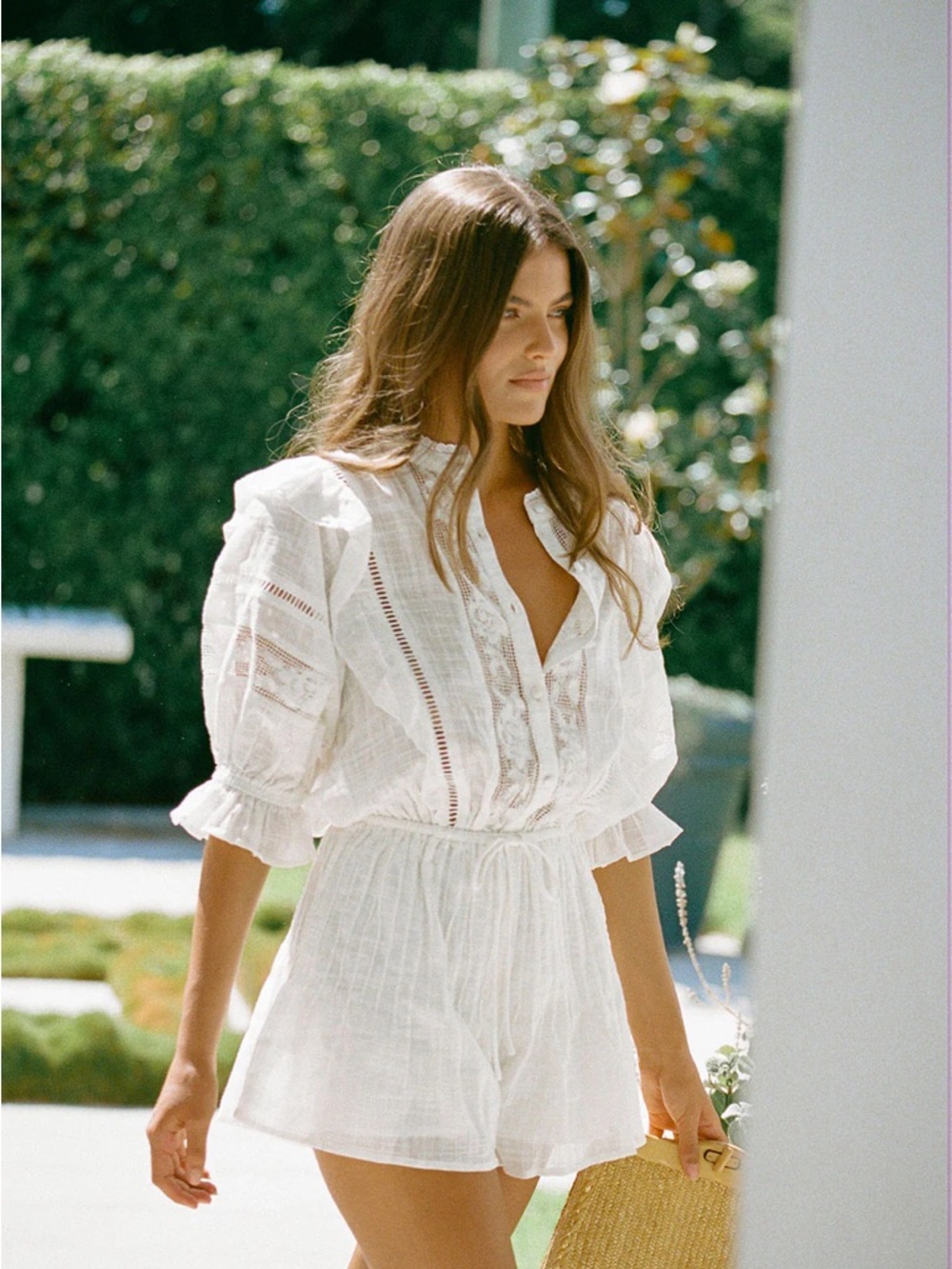 Sabo Skirt White Eyelet Romper